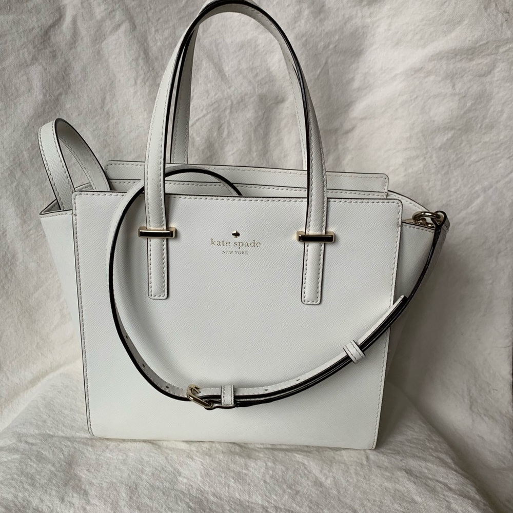Kate Spade White Purse with Long Strap